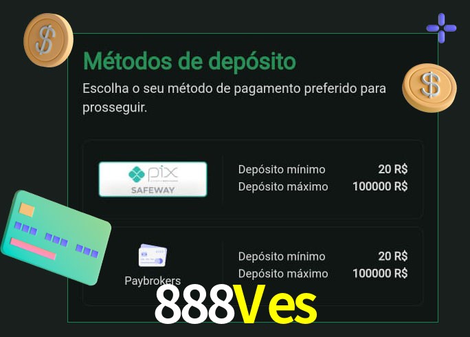 O cassino 888Ves oferece uma grande variedade de métodos de pagamento